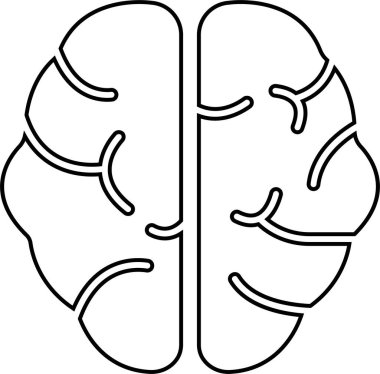 İnsan Organı El Çizgisi Simge Organı Uygulamalar için Vektör İnsan beyni anatomisi için web işareti simgesi