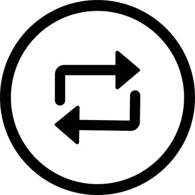 Uygulamalar veya web sitesi için simge vektörünü tazele. Geri dönüştür, tekrar et ve simgeleri yeniden yükle düz çizgi ok dönüş çemberi dönüştürme düğmesi eşzamanlama kabartma güncelleme işareti şeffaf arkaplanda izole edildi