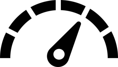 Hız göstergesi simgesi. Hız göstergesi simgesi düz. Uygulamalar için hız göstergesi düşük ve yüksek barometre, gösterge, puan artışı için geribildirim derecelendirme göstergesi performans konsepti Dashboard seviye vektörü