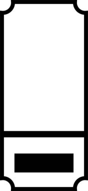 Piyango bileti ikonu. Şeffaf arkaplanda izole edilmiş uygulamalar veya web sitesi resmi için vektör. Satır Biletleri veya Kuponlar, kredi kartı, çip kartı sembolü için etkinlik veya program erişim simgesi.