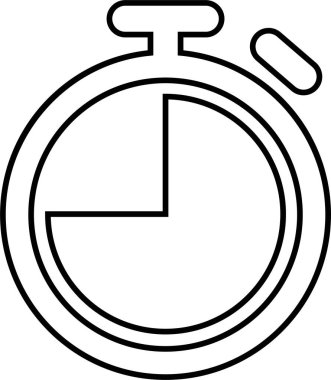 Saydam arkaplanda izole edilmiş ok çemberi zaman simgesi çizgisi sembollü saat. Uygulamalar veya web alarmlı saat için vektör Geri sayım Durma İzleme işareti. Saatler, dakikalar ve saniyeler kavramı