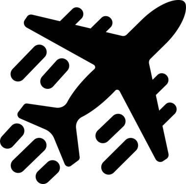 Airplane aviation icon in flat. vector for apps or websites Flight transport symbol Travel Abstract neon airplane forces animation flying plane arrivals isolated on transparent background