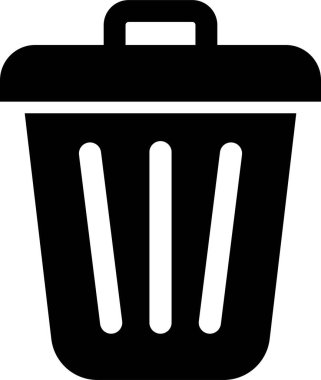 Trash bin Garbage icon in flat. vector for apps or web trash dustbin sign icon isolated on transparent background elements Waste Disposal, Waste Management, Landfill, Can, Dumping, Dumpster
