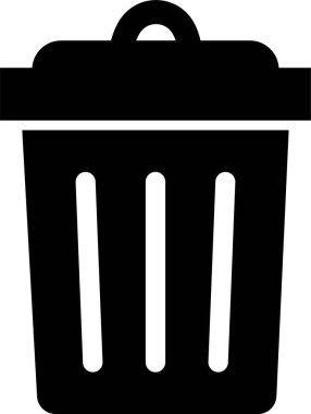 Trash bin Garbage icon in flat. vector for apps or web trash dustbin sign icon isolated on transparent background elements Waste Disposal, Waste Management, Landfill, Can, Dumping, Dumpster