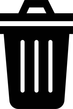 Trash bin Garbage icon in flat. vector for apps or web trash dustbin sign icon isolated on transparent background elements Waste Disposal, Waste Management, Landfill, Can, Dumping, Dumpster