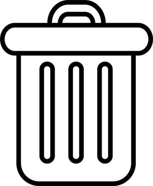 Trash bin Garbage icon in line. vector for apps or web trash dustbin sign icon isolated on transparent background elements Waste Disposal, Waste Management, Landfill, Can, Dumping, Dumpster