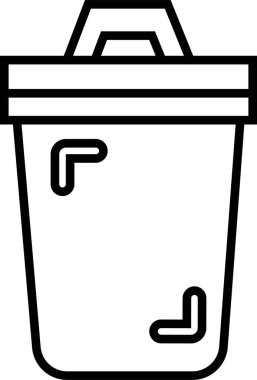 Trash bin Garbage icon in line. vector for apps or web trash dustbin sign icon isolated on transparent background elements Waste Disposal, Waste Management, Landfill, Can, Dumping, Dumpster