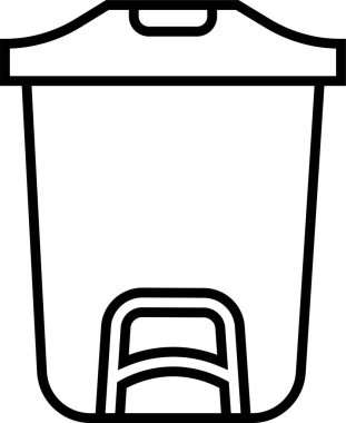 Trash bin Garbage icon in line. vector for apps or web trash dustbin sign icon isolated on transparent background elements Waste Disposal, Waste Management, Landfill, Can, Dumping, Dumpster
