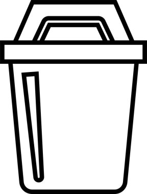 Trash bin Garbage icon in line. vector for apps or web trash dustbin sign icon isolated on transparent background elements Waste Disposal, Waste Management, Landfill, Can, Dumping, Dumpster
