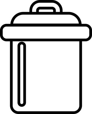Trash bin Garbage icon in line. vector for apps or web trash dustbin sign icon isolated on transparent background elements Waste Disposal, Waste Management, Landfill, Can, Dumping, Dumpster