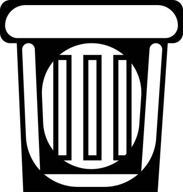 Trash bin Garbage icon in flat line. vector for apps or web trash dustbin sign icon isolated on transparent background elements Waste Disposal, Waste Management, Landfill, Can, Dumping, Dumpster