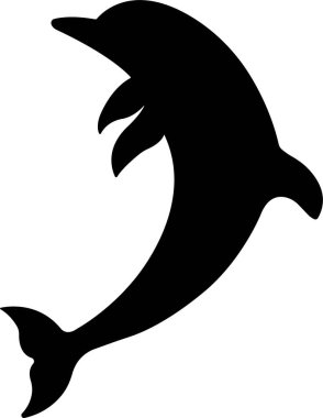 Jumping dolphin fish icon in flat. vector for apps or website dolphin leaps over the water art sketch style marine mammal Bottlenose dolphin isolated on transparent background