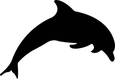 Jumping dolphin fish icon in flat. vector for apps or website dolphin leaps over the water art sketch style marine mammal Bottlenose dolphin isolated on transparent background