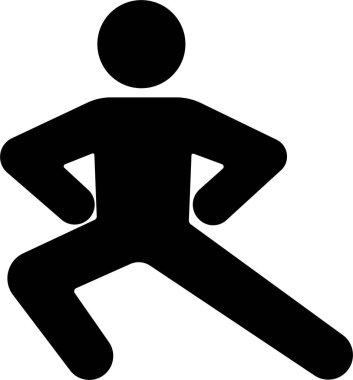 Exercise Fitness Sport people making exercises vector for apps or web training activity, workout Yoga pose, meditate practice Health icon in flat isolated on transparent background