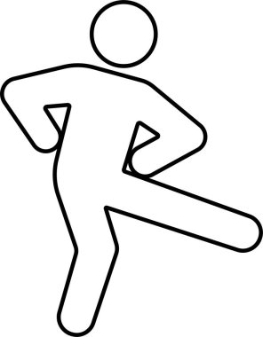 Exercise Fitness Sport people making exercises vector for apps or web training activity, workout Yoga pose, meditate practice Health icon in line isolated on transparent background