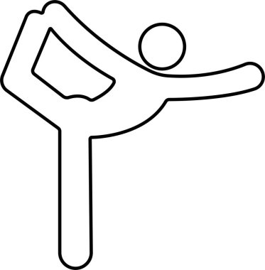 Exercise Fitness Sport people making exercises vector for apps or web training activity, workout Yoga pose, meditate practice Health icon in line isolated on transparent background