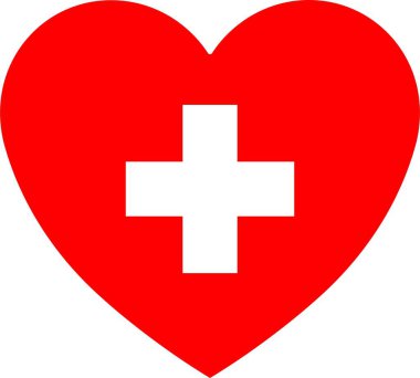 Heart icon in flat. vector signs for apps or web. Valentine's Day, medicine, Love, passion, Romantic concept design symbol health care heartbeat cardiogram isolated on transparent background