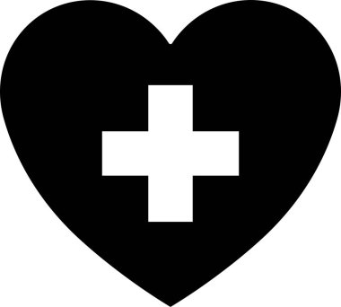 Heart icon in flat. vector signs for apps or web. Valentine's Day, medicine, Love, passion, Romantic concept design symbol health care heartbeat cardiogram isolated on transparent background