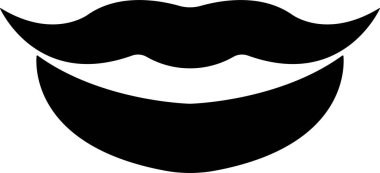 Mouth lips icon in flat vector for apps or website woman girl lips shape design kissing Beauty concept. Trendy style isolated on transparent background Concept of sexy and beautiful lips