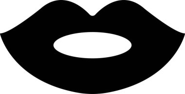 Mouth lips icon in flat vector for apps or website woman girl lips shape design kissing Beauty concept. Trendy style isolated on transparent background Concept of sexy and beautiful lips