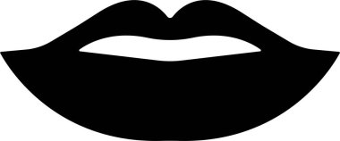 Mouth lips icon in flat vector for apps or website woman girl lips shape design kissing Beauty concept. Trendy style isolated on transparent background Concept of sexy and beautiful lips