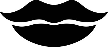 Mouth lips icon in flat vector for apps or website woman girl lips shape design kissing Beauty concept. Trendy style isolated on transparent background Concept of sexy and beautiful lips