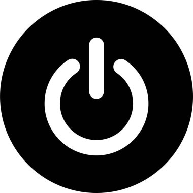 Power On Off Button icon in flat. vector for apps or web Energy switch Power turn on, off symbol, shutdown Press start sign isolated on transparent background circle symbol Electric power
