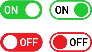 Power On Off Button icon in flat line set. vector for apps or web Energy switch Power turn on, off symbol, shutdown Press start sign isolated on transparent background circle symbol Electric power