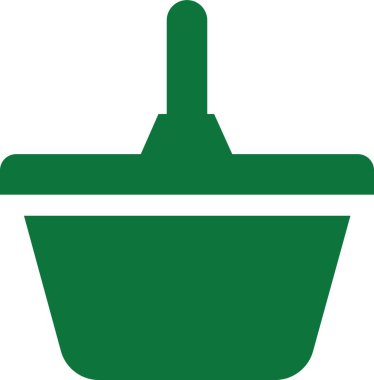 Shopping cart basket icon in flat green. Containing shopping, order, buy, purchase, bought, sale, sell, store, market for e-commerce. Vector for apps or website isolated on transparent background