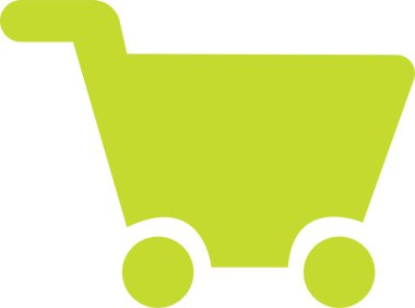 Shopping cart trolley icon in flat yellow. Containing shopping, order, buy, purchase, bought, sale, sell, store, market for e-commerce. Vector for apps or website isolated on transparent background