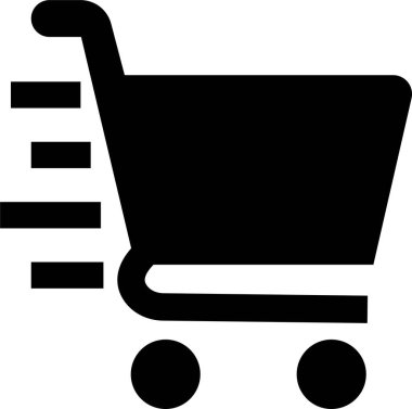 Shopping cart trolley icon in flat. Containing shopping, order, buy, purchase, bought, sale, sell, store, market for e-commerce. Vector for apps or website isolated on transparent background
