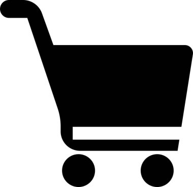 Shopping cart trolley icon in flat. Containing shopping, order, buy, purchase, bought, sale, sell, store, market for e-commerce. Vector for apps or website isolated on transparent background