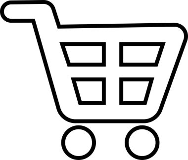 Shopping cart trolley icon in line. Containing shopping, order, buy, purchase, bought, sale, sell, store, market for e-commerce. Vector for apps or website isolated on transparent background