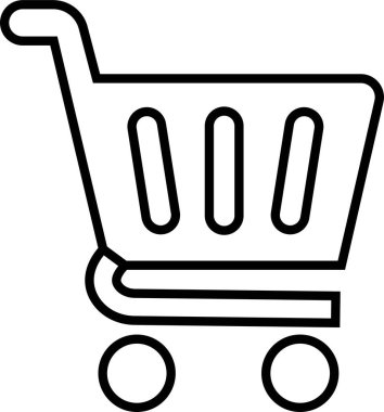 Shopping cart trolley icon in line. Containing shopping, order, buy, purchase, bought, sale, sell, store, market for e-commerce. Vector for apps or website isolated on transparent background