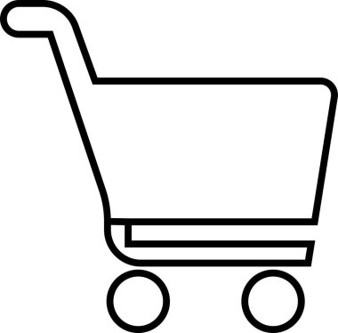 Shopping cart trolley icon in line. Containing shopping, order, buy, purchase, bought, sale, sell, store, market for e-commerce. Vector for apps or website isolated on transparent background