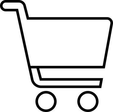 Shopping cart trolley icon in line. Containing shopping, order, buy, purchase, bought, sale, sell, store, market for e-commerce. Vector for apps or website isolated on transparent background