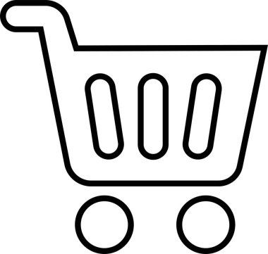 Shopping cart trolley icon in line. Containing shopping, order, buy, purchase, bought, sale, sell, store, market for e-commerce. Vector for apps or website isolated on transparent background