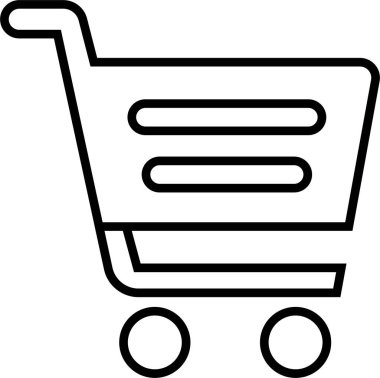 Shopping cart trolley icon in line. Containing shopping, order, buy, purchase, bought, sale, sell, store, market for e-commerce. Vector for apps or website isolated on transparent background