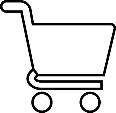Shopping cart trolley icon in line. Containing shopping, order, buy, purchase, bought, sale, sell, store, market for e-commerce. Vector for apps or website isolated on transparent background