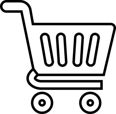 Shopping cart trolley icon in line. Containing shopping, order, buy, purchase, bought, sale, sell, store, market for e-commerce. Vector for apps or website isolated on transparent background