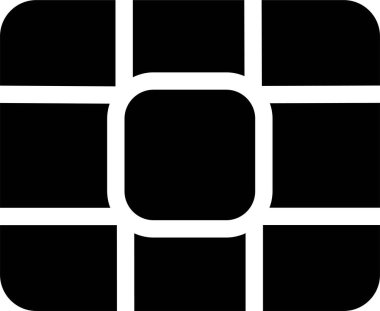 Sim EMV chip icon in flat vector for apps or website terminals Square computer microchips cards Contactless payment at terminals and ATM credit debit cards isolated on transparent background