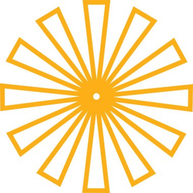 Sunburst, Starburst icon in line. vector for apps or web Retro wavy edge circle stickers, price promo tags, Empty vintage star burst callouts or sunburst Isolated on transparent background