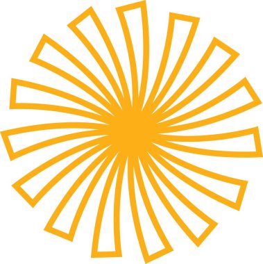 Sunburst, Starburst icon in line. vector for apps or web Retro wavy edge circle stickers, price promo tags, Empty vintage star burst callouts or sunburst Isolated on transparent background