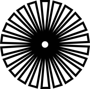 Sunburst, Starburst icon in line. vector for apps or web Retro wavy edge circle stickers, price promo tags, Empty vintage star burst callouts or sunburst Isolated on transparent background