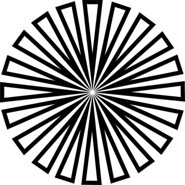 Sunburst, Starburst icon in line. vector for apps or web Retro wavy edge circle stickers, price promo tags, Empty vintage star burst callouts or sunburst Isolated on transparent background