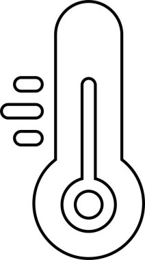 Thermometer Icon sign isolated on transparent Background Temperature hot cold symbol line vector for apps or web Science tool The Climate change concept of weather and increased temperature