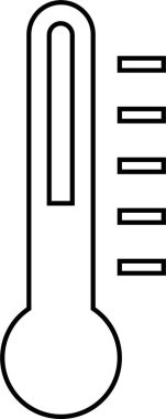 Thermometer Icon sign isolated on transparent Background Temperature hot cold symbol line vector for apps or web Science tool The Climate change concept of weather and increased temperature