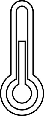 Thermometer Icon sign isolated on transparent Background Temperature hot cold symbol line vector for apps or web Science tool The Climate change concept of weather and increased temperature