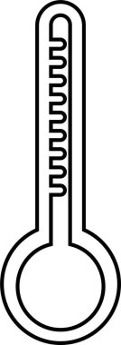 Thermometer Icon sign isolated on transparent Background Temperature hot cold symbol line vector for apps or web Science tool The Climate change concept of weather and increased temperature