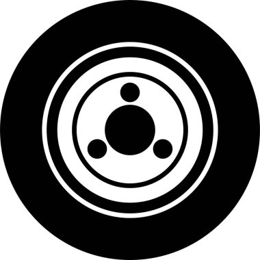 Wheel tires icon in flat. Black rubber wheel tire disks auto service vector for apps or website vehicle or automobile tire alloy wheel with rim isolated on transparent background